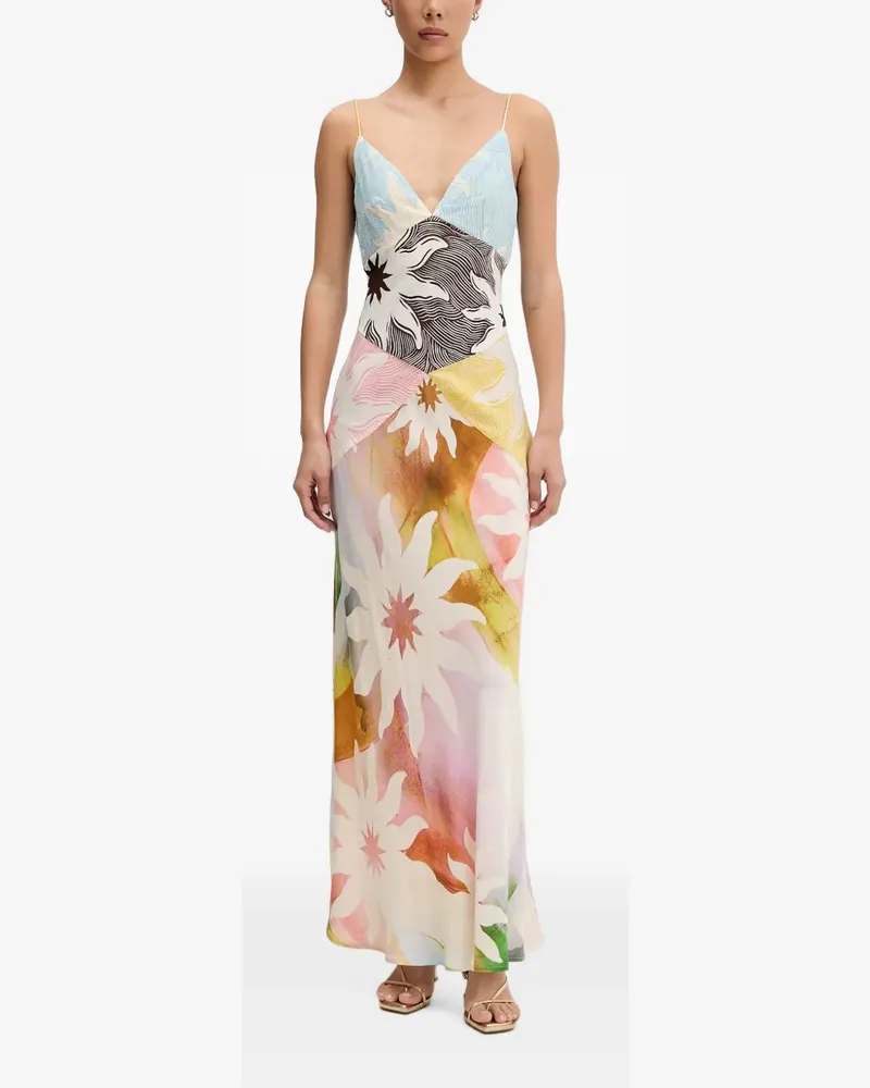 Never Fully Dressed Abstract Soleil Emilia Midikleid - Nude Nude