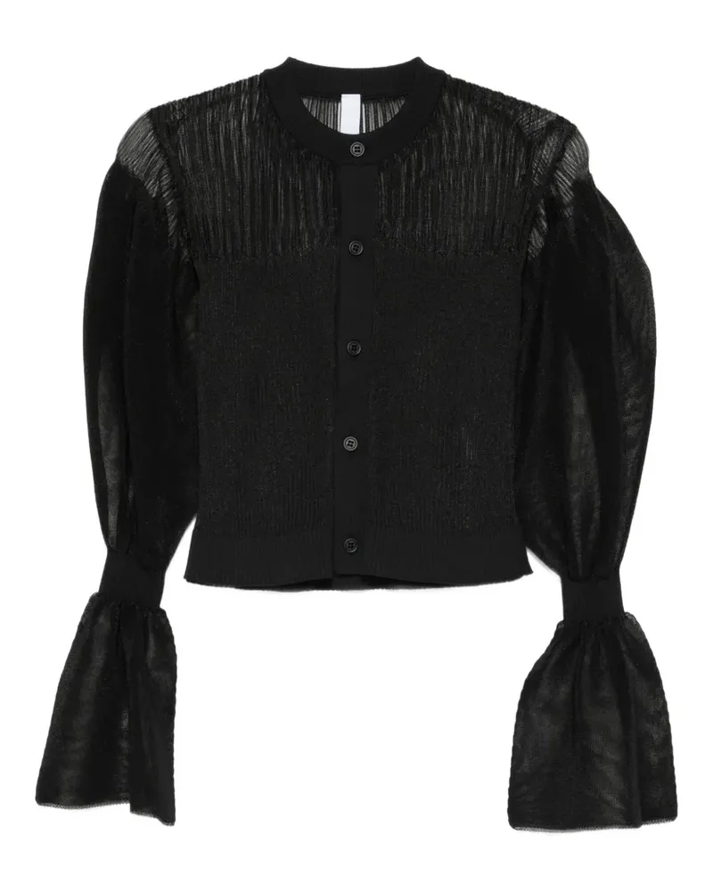 CFCL Plissierter Cardigan - Schwarz Schwarz