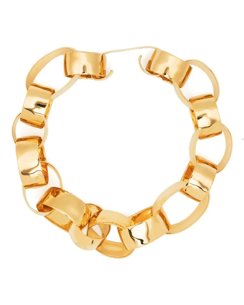 Jil Sander Halskette mit ovalen Gliedern - Gold Gold