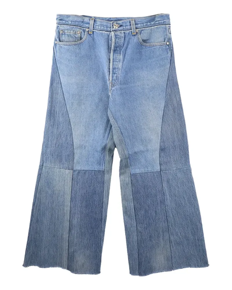 READYMADE Ausgeblichene Patchwork-Jeans - Blau Blau