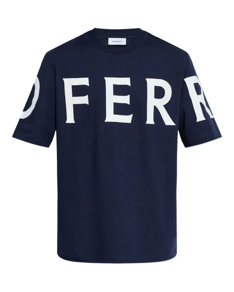 Ferragamo logo-print T-shirt - Blau Blau