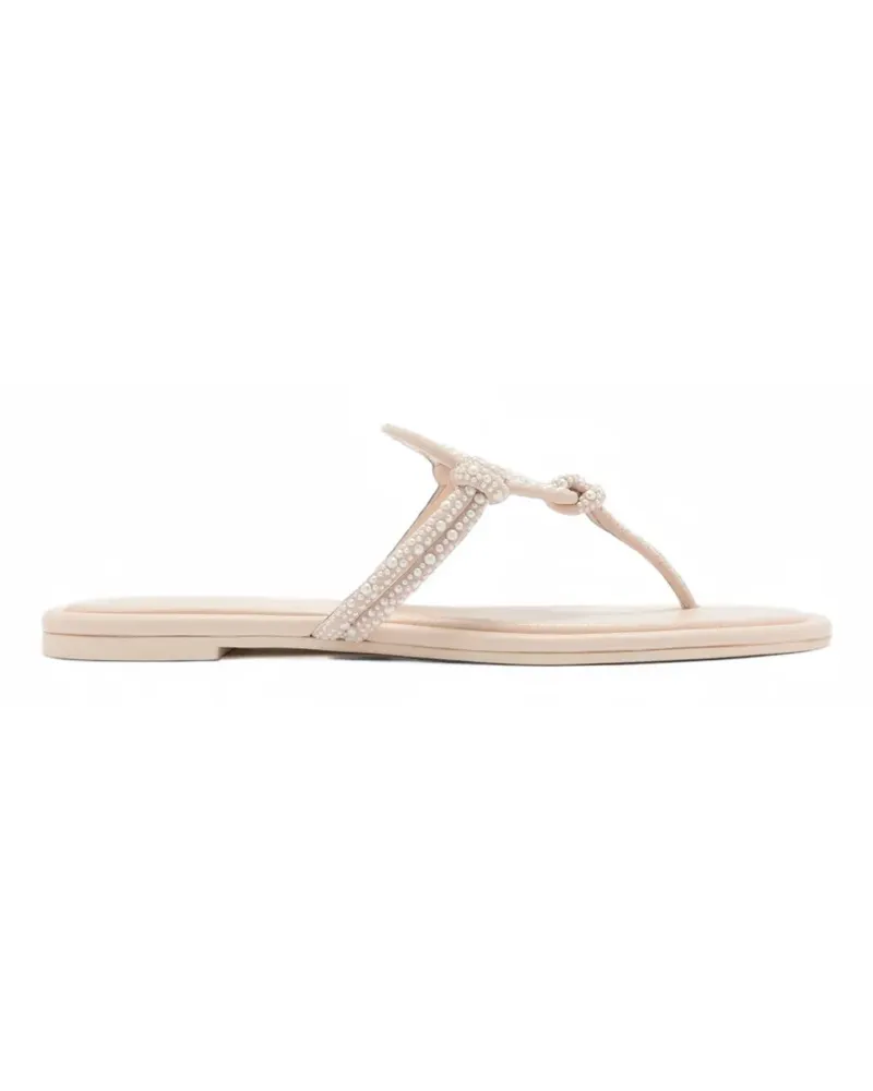 Tory Burch Miller Sandalen mit Perlen - Nude Nude