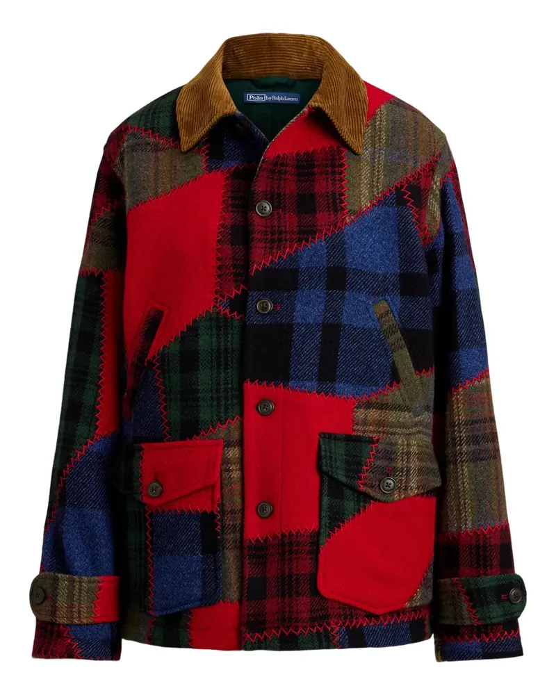 Ralph Lauren patchwork corduroy-collar jacket - Rot Rot