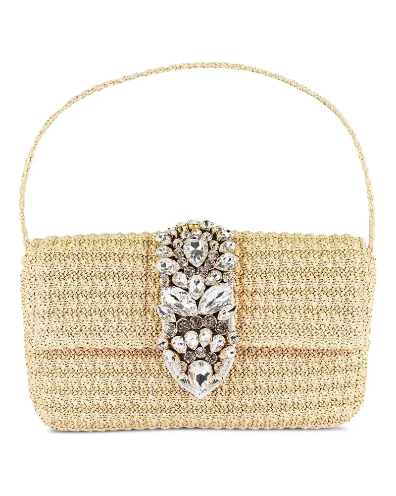 GEDEBE Habibi Schultertasche mit Kristallen - Nude Nude