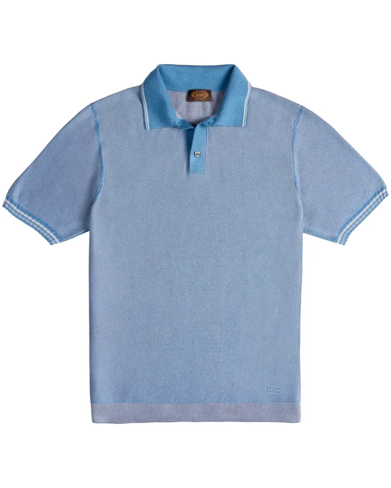 TOD'S Poloshirt aus Seide - Blau Blau