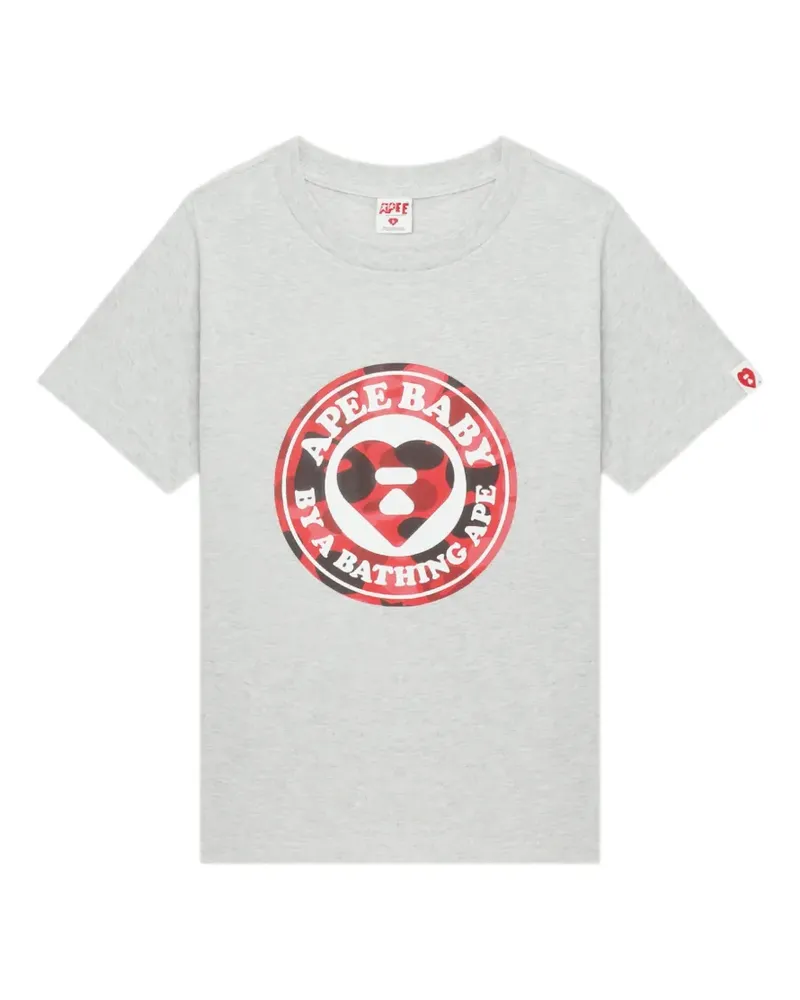 BAPE Camo Heart Logo T-Shirt - Grau Grau