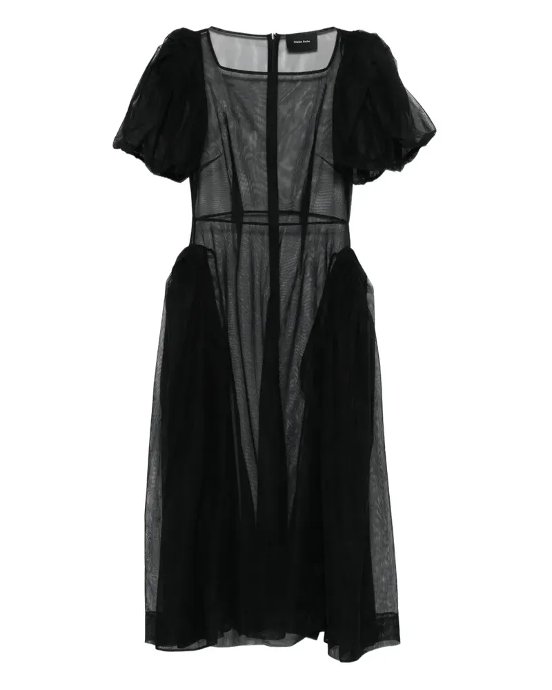 Simone Rocha Kleid mit Puffärmeln - Schwarz Schwarz