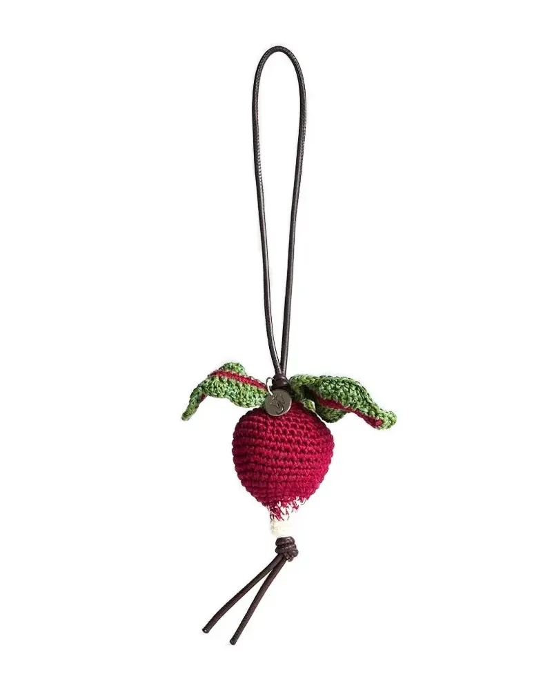 J.W.Anderson Rettich-Anhänger mit Häkelmuster - Rot Rot