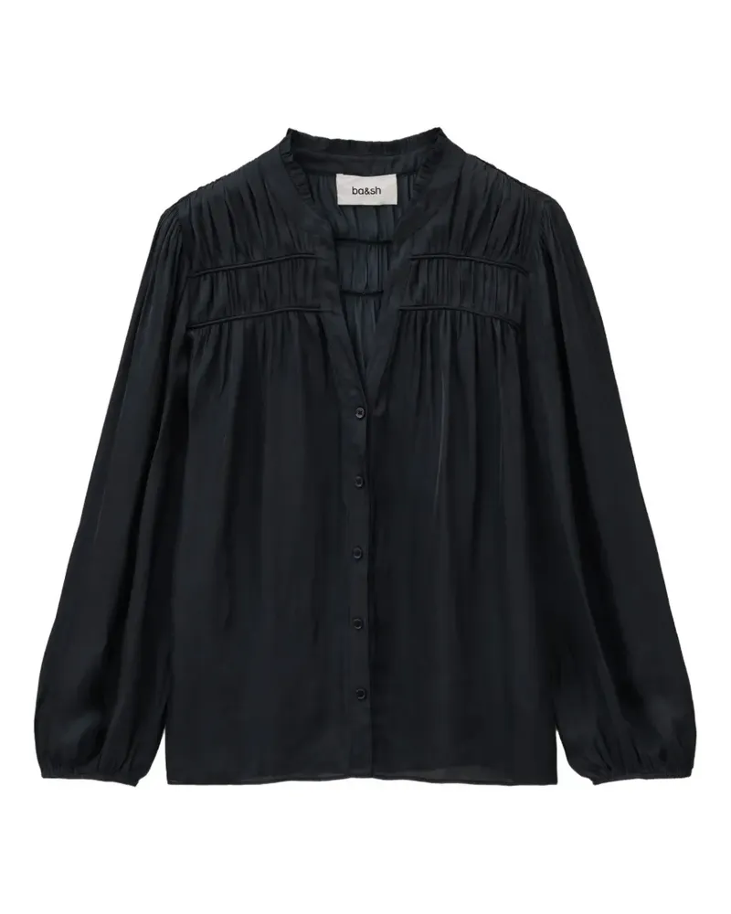 ba&sh Geraffte Cessia Bluse - Blau Blau