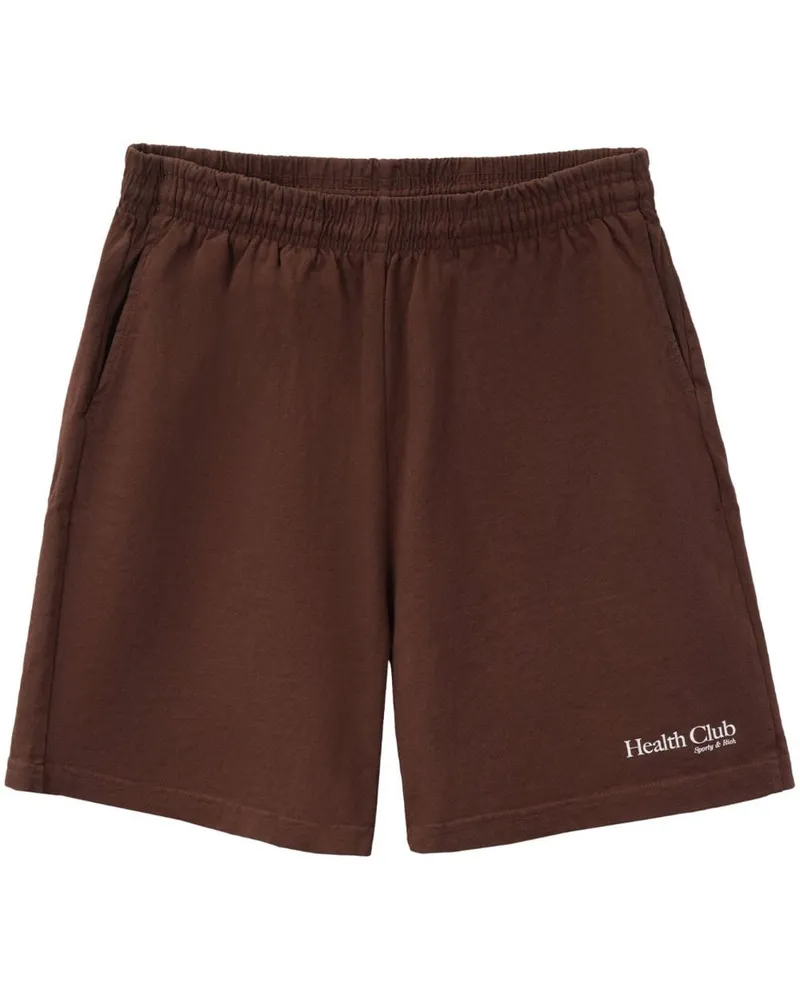 SPORTY & RICH Health Club Shorts - Braun Braun