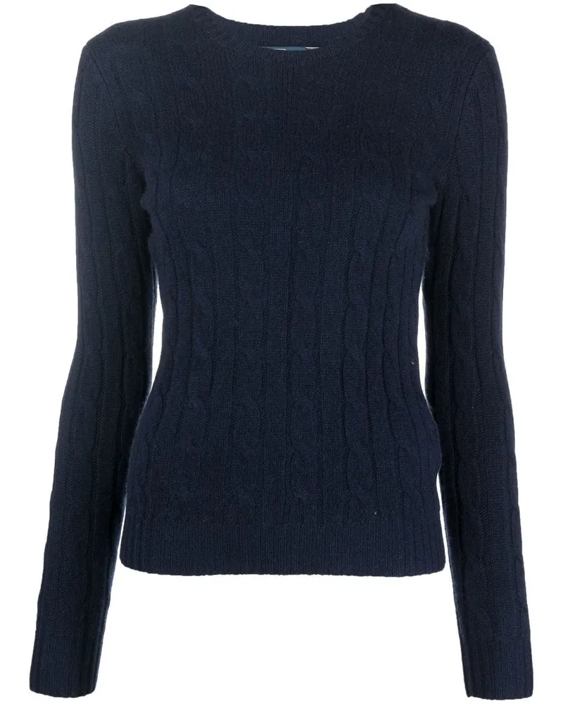 Ralph Lauren Kaschmirpullover mit Zopfmuster - Blau Blau