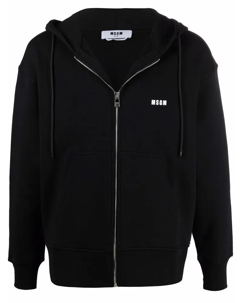 MSGM Hoodie mit Logo-Print Schwarz