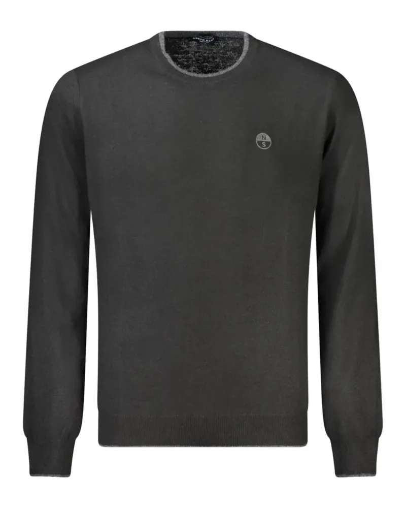North Sails logo-patch crew-neck sweater - Grau Grau
