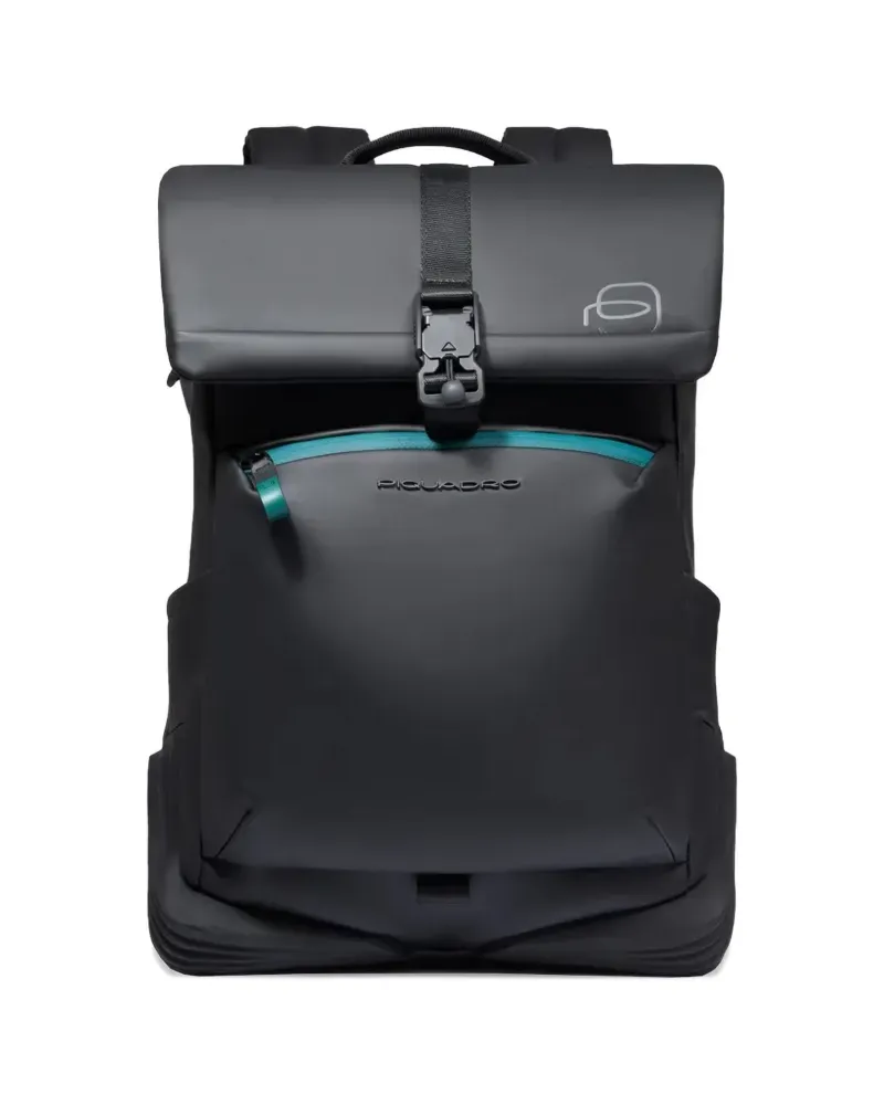Piquadro Rucksack mit Logo-Prägung - Schwarz Schwarz