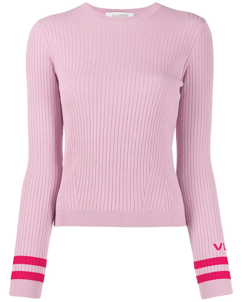 Valentino Garavani Gerippter Pullover - Rosa Rosa