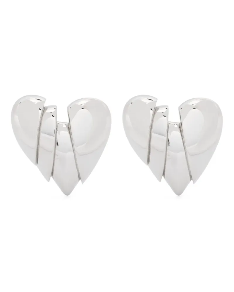 Amina Muaddi Heartbreaker Ohrringe - Silber Silber