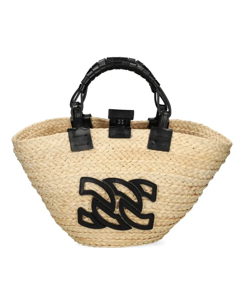 Casadei Shopper mit Webmuster - Nude Nude