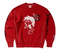 Sweatshirt mit grafischem Print - Rot