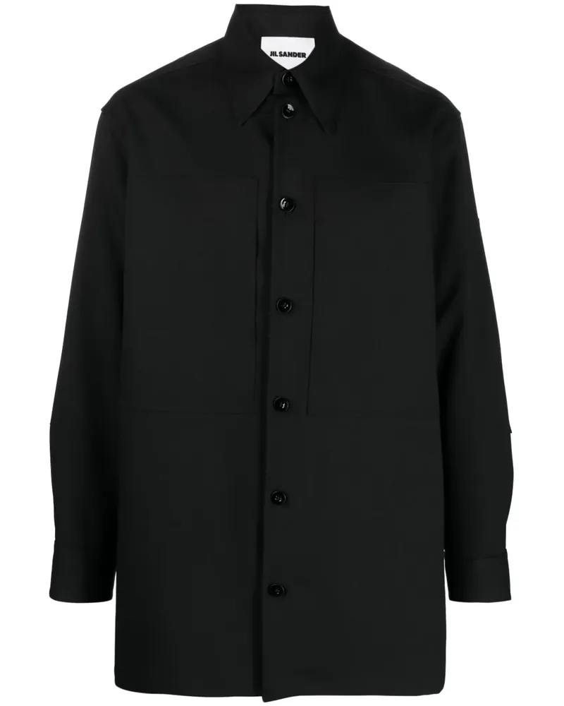 Jil Sander Klassisches Hemd - Schwarz Schwarz