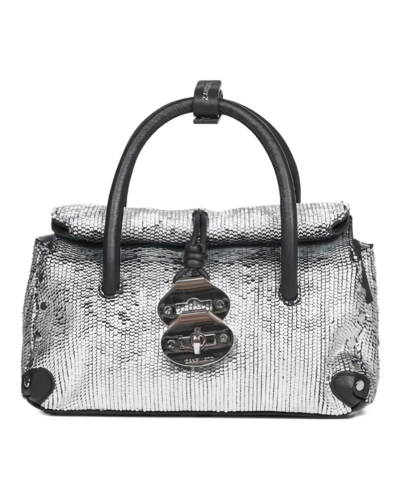 Zanellato Tote Bag mit Lock - Silber Silber