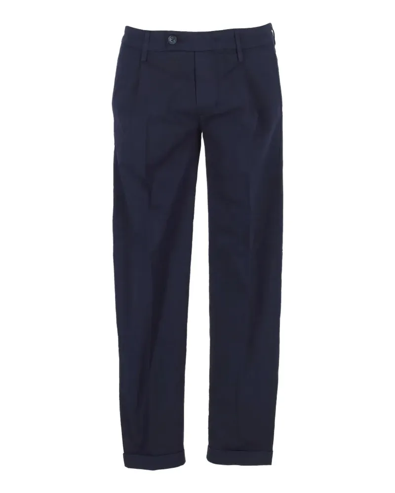 Re-HasH pleated turn-up trousers - Blau Blau