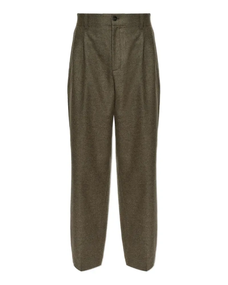 Golden Goose pleated wool trousers - Grün Grün
