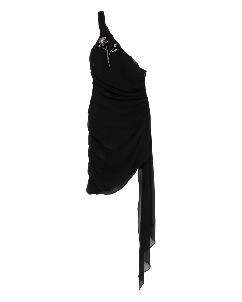 Giuseppe di Morabito Einschultriges Kleid mit Verzierungen - Schwarz Schwarz
