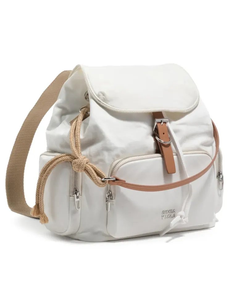 BIMBA Y LOLA Rucksack mit Schnallenverschluss - Weiß Weiß