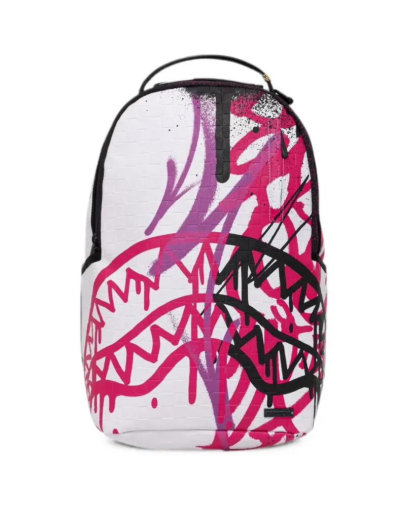 Sprayground graffiti-print woven backpack - Weiß Weiß