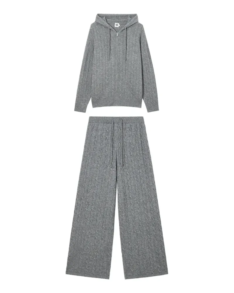 b+ab cable-knit tracksuit set - Grau Grau