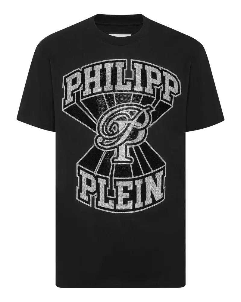 Philipp Plein T-Shirt mit Logo-Verzierung - Schwarz Schwarz