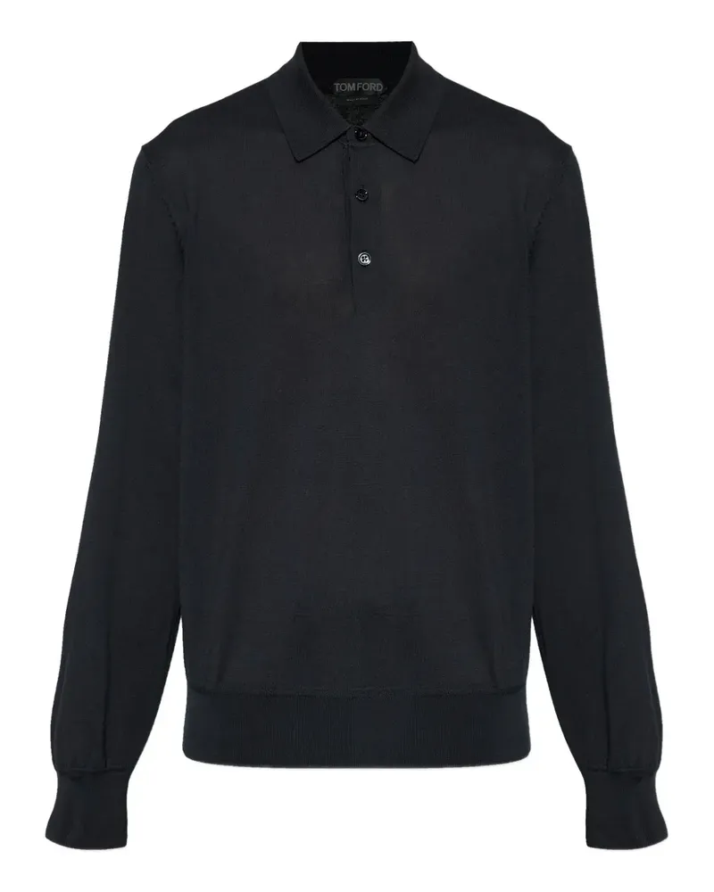 Tom Ford buttoned collared polo shirt - Schwarz Schwarz