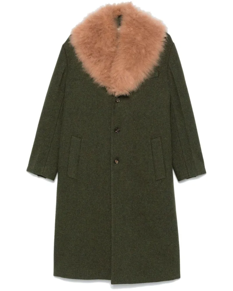 Bally Mantel mit Shearling-Kragen - Grün Grün