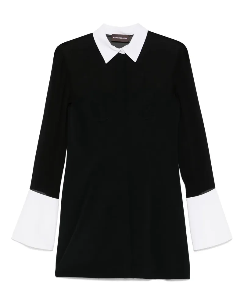 MVP Wardrobe Minikleid mit semi-transparenten Einsätzen - Schwarz Schwarz