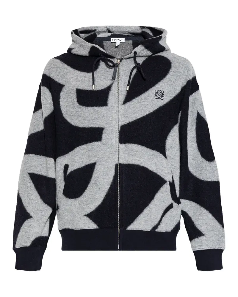 Loewe Gemustertes Sweatshirt mit Reißverschluss - Blau Blau