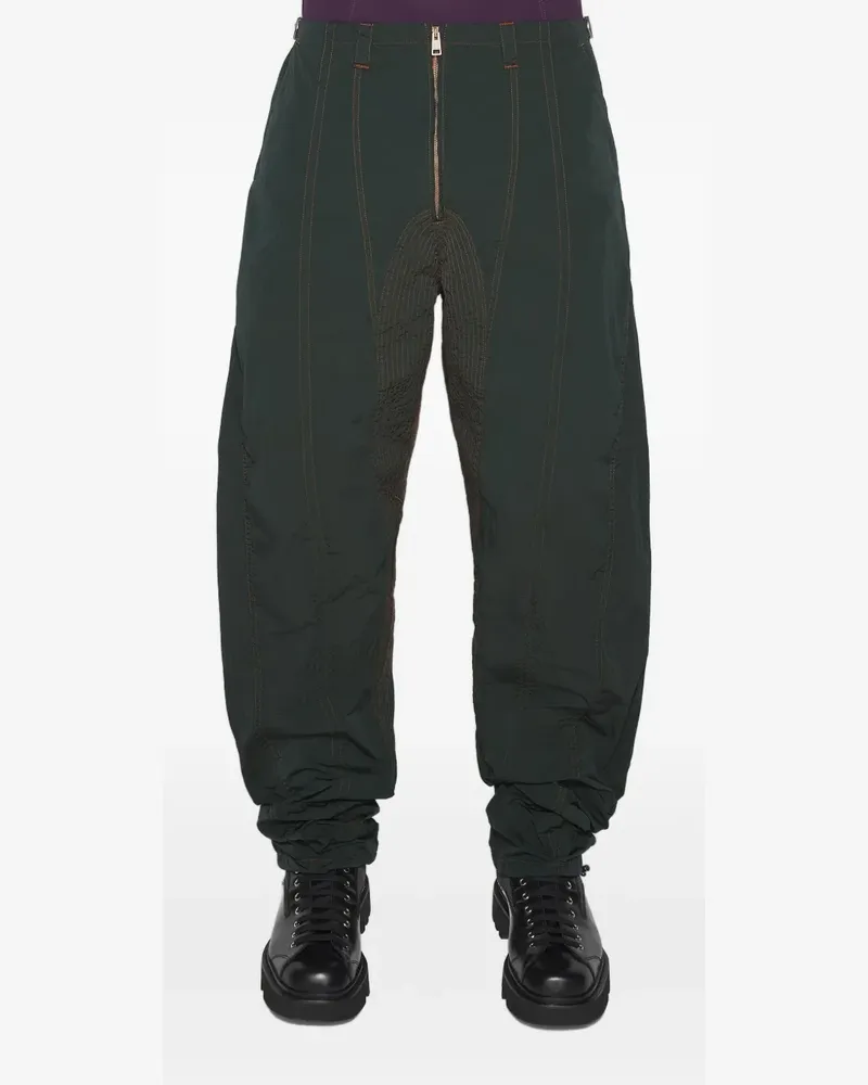 Thierry Mugler Hose mit Einsätzen - Grün Grün