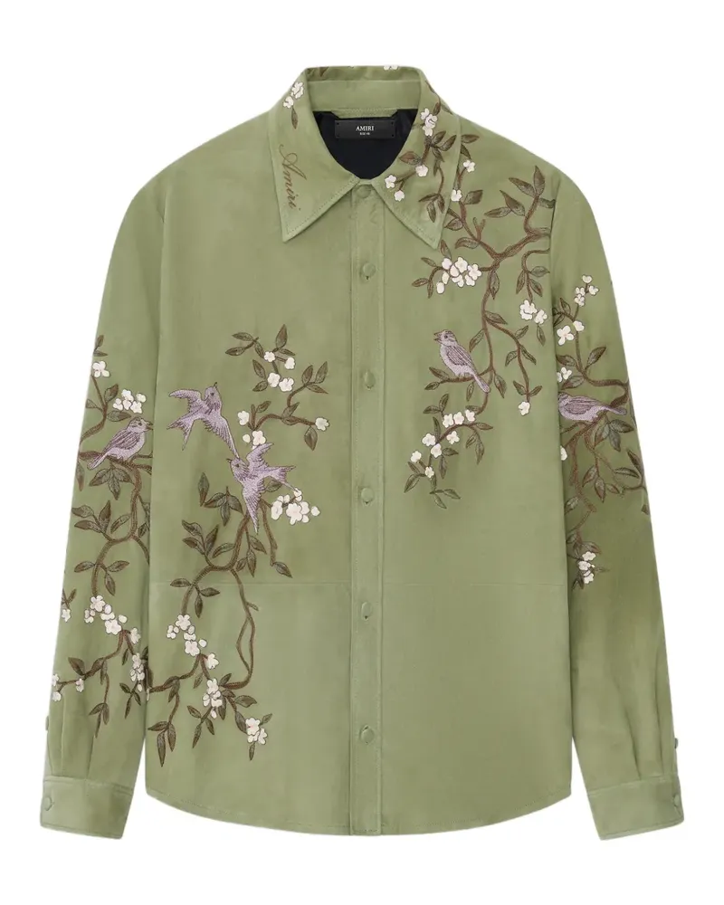 Amiri Hemd mit Blumen-Print - Grün Grün
