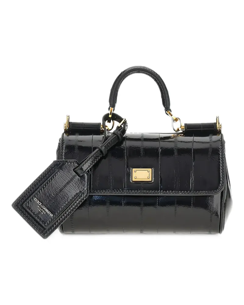 Dolce & Gabbana Sicily Tote Bag mit Einsätzen - Schwarz Schwarz
