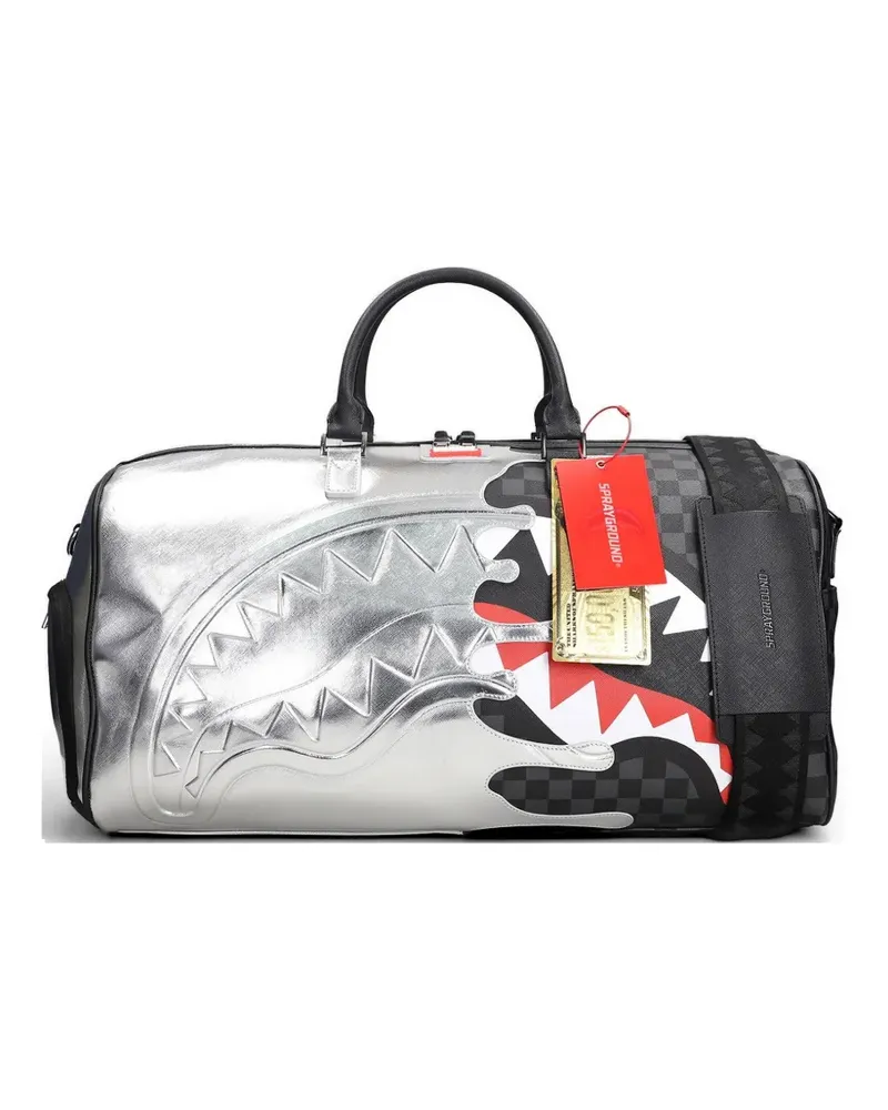 Sprayground Chrome Spectre checkered duffle bag - Grau Grau