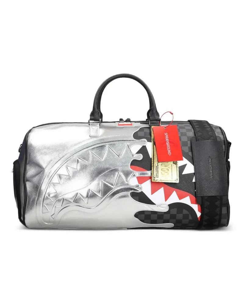 Sprayground Chrome Spectre checkered duffle bag - Grau Grau