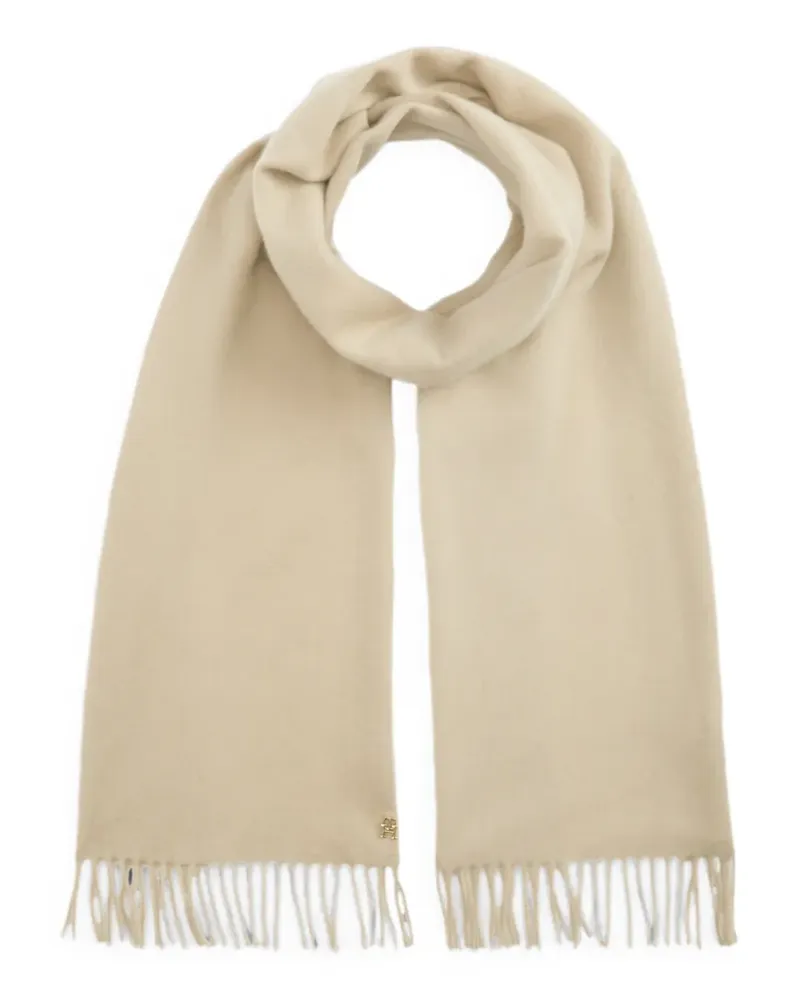 Tommy Hilfiger Schal mit Logo-Schild - Nude Nude
