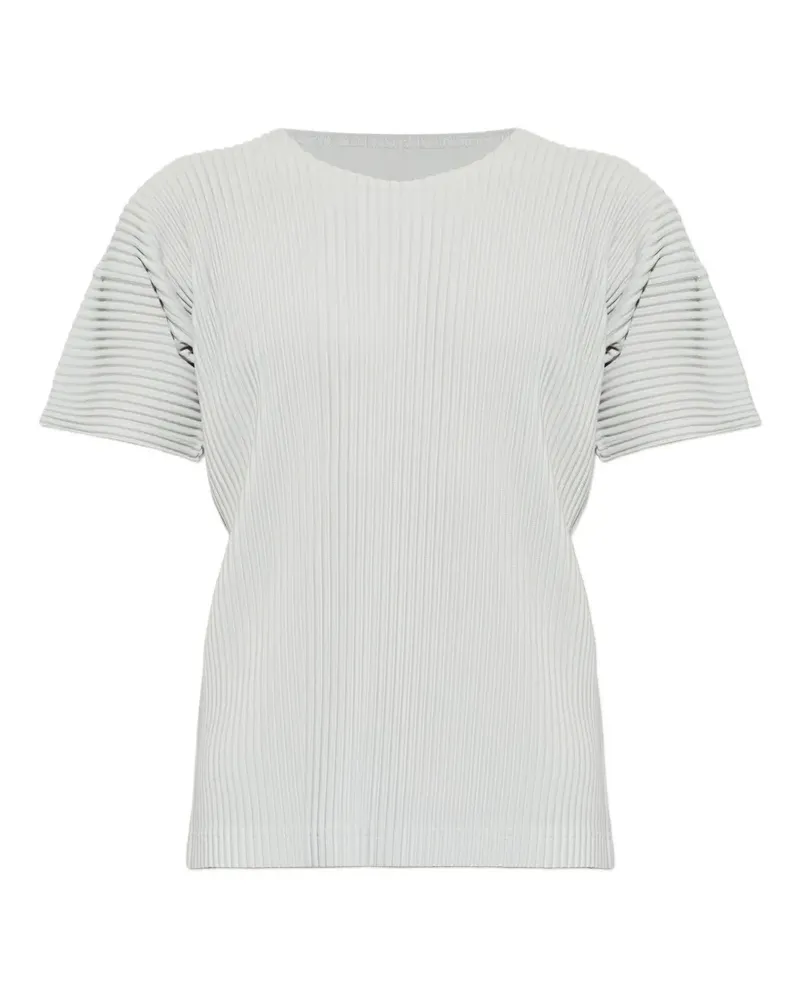 Issey Miyake pleated T-shirt - Grau Grau