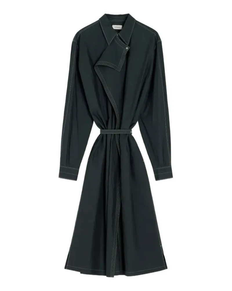 Christophe Lemaire Hemdkleid mit asymmetrischem Einsatz - Grau Grau