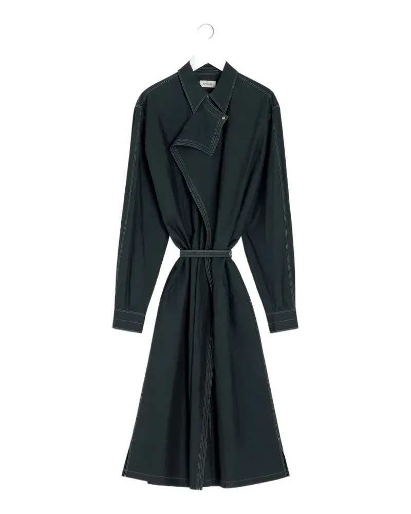 Christophe Lemaire Hemdkleid mit asymmetrischem Einsatz - Grau Grau