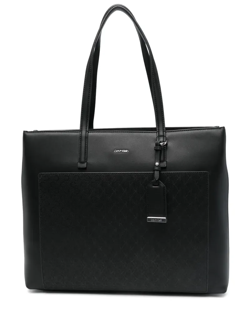 Calvin Klein Tote Bag mit Logo-Schriftzug - Schwarz Schwarz