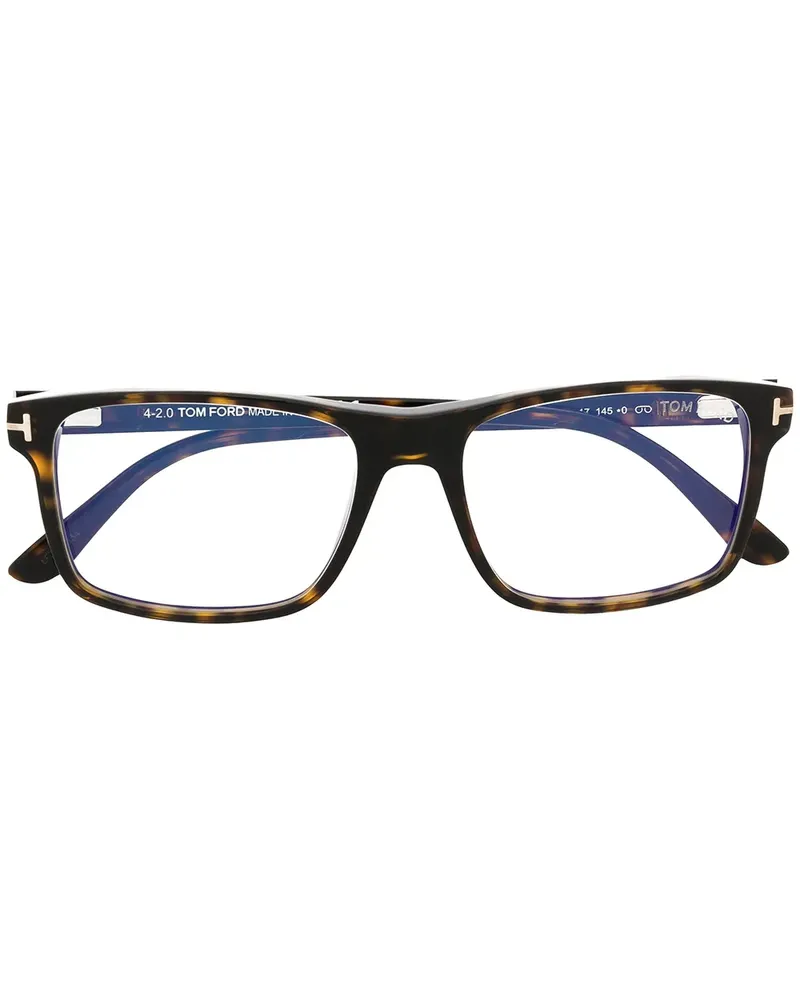 Tom Ford Eckige 'Magnetic' Brille - Braun Braun