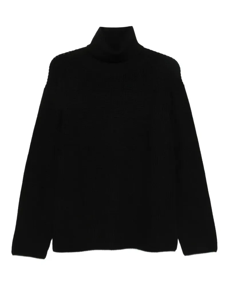 P.A.R.O.S.H. P.A.R.O H. Lady Blum Pullover mit Rollkragen - Schwarz Schwarz
