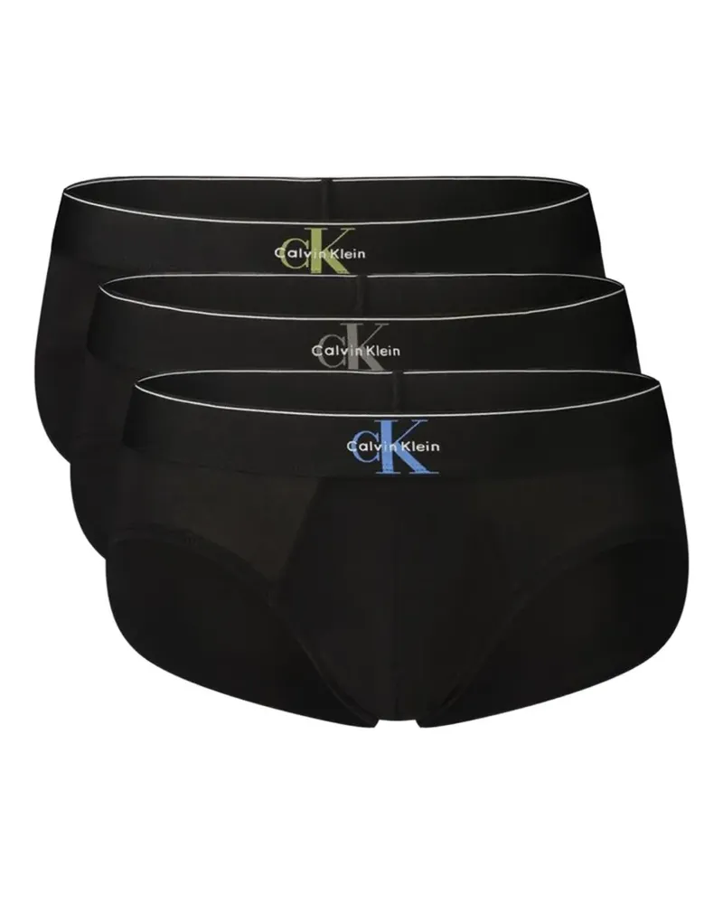 Calvin Klein logo-print cotton briefs (set of three) - Schwarz Schwarz