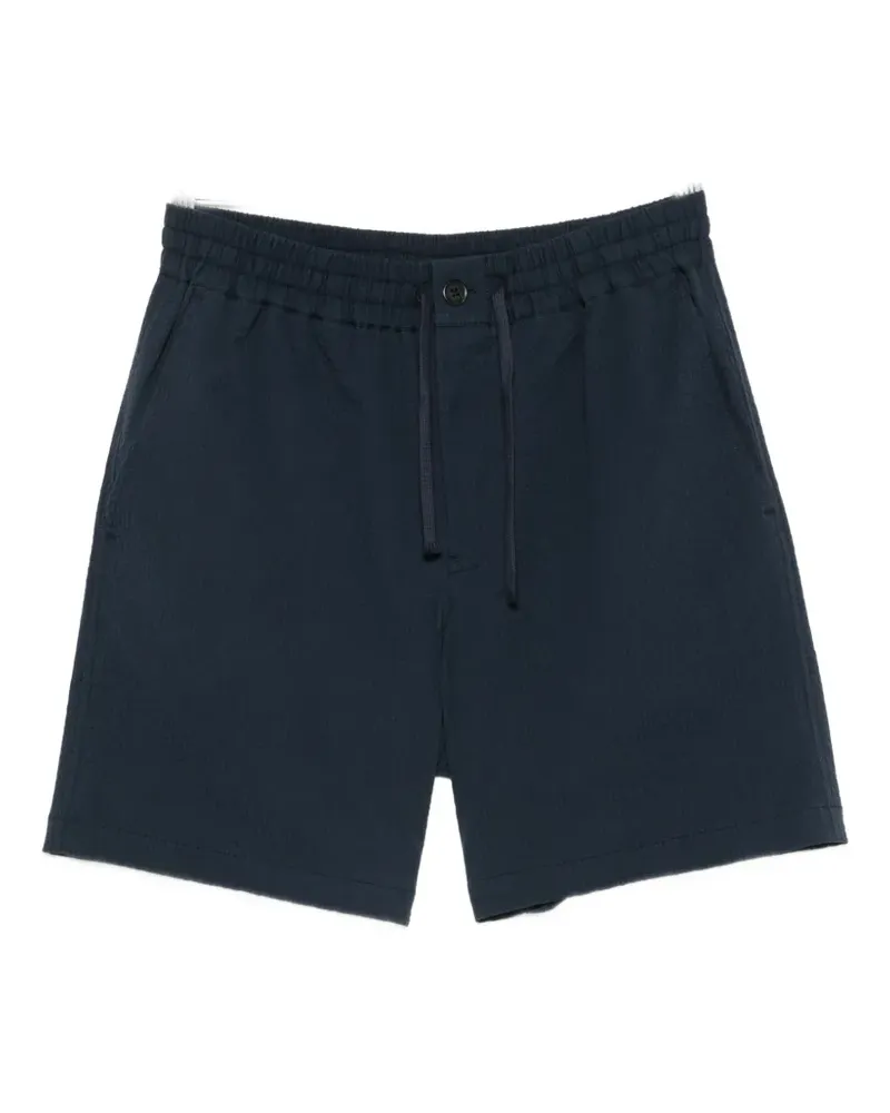 Kitsuné drawstring seersucker shorts - Blau Blau
