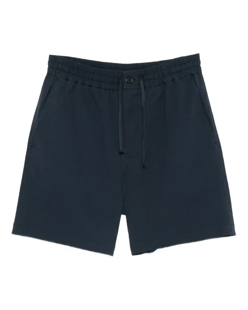 Kitsuné drawstring seersucker shorts - Blau Blau